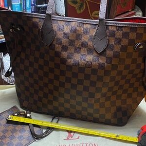 Brown Checkered Tote Bag